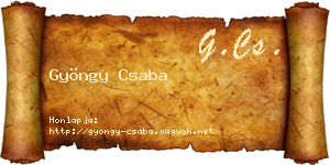 Gyöngy Csaba névjegykártya