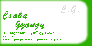 csaba gyongy business card